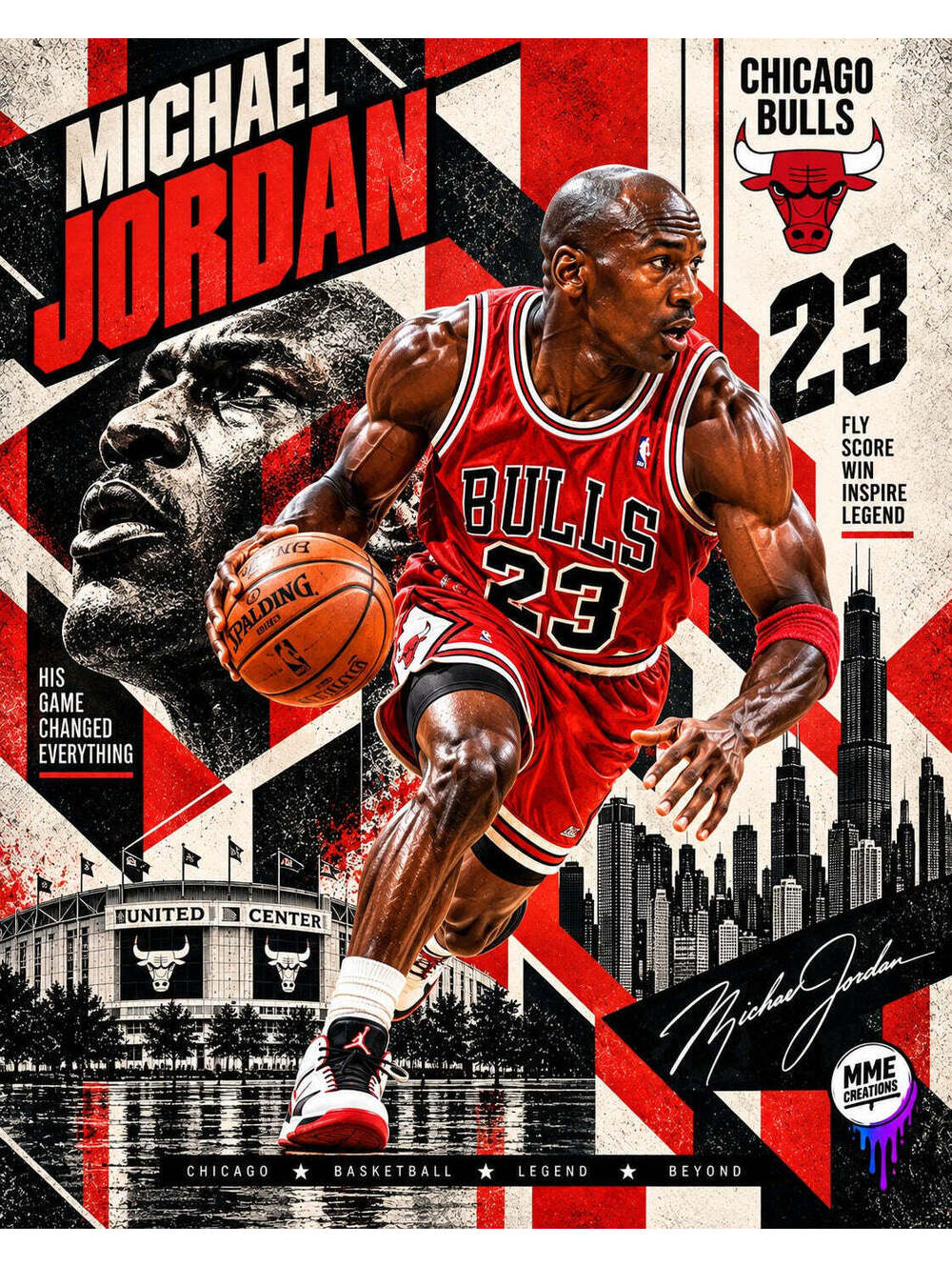 4715 Michael Jordan Constructivism × Contemporary AG Collection 8x10 SportsPrint